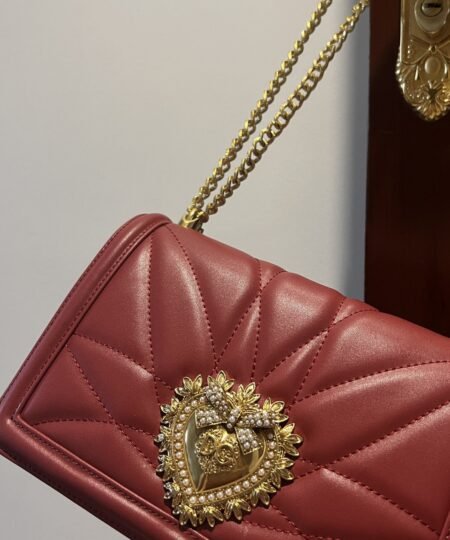 Alternative view of Dolce Gabbana Large Devotion Bag In Quilted Nappa Burgundy For Women 10in/26cm DG