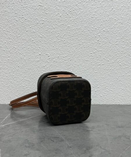 Alternative view of Celine Small Box Cuir Triomphe In Triomphe Canvas Tan For Women 4in/11cm 199262EIN.04LU