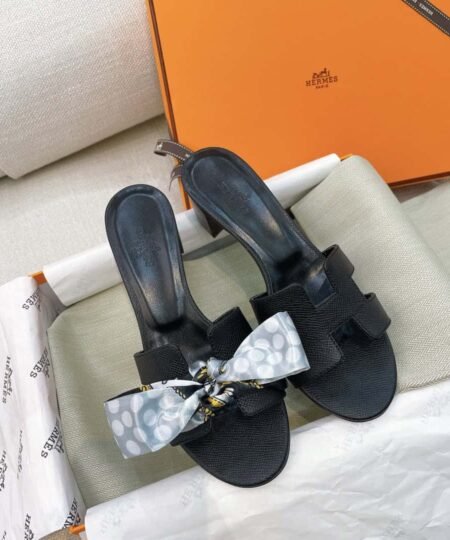 Hermes Oasis Sandal Black For Women, Women's Shoes H151215Z