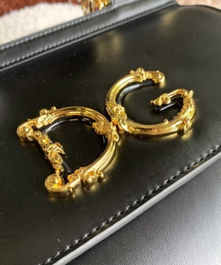 Alternative view of Dolce Gabbana Medium DG Handbag In Dauphine Black For Women 10.2in/26cm DG