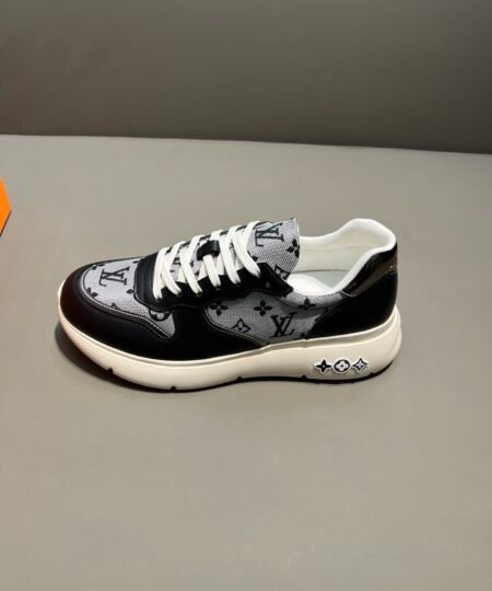 Alternative view of Louis Vuitton Run Away Sneaker Iridescent Textile Black For Men LV