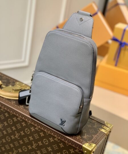Louis Vuitton Avenue Sling Bag Taiga Grey For Men, Men's Bags, Crossbody Bags 12.2in/31cm LV M30801