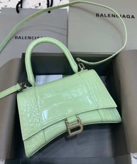 Balenciaga Hourglass Small Handbag In Light Green, For Women, Women's Bags 9in/23cm