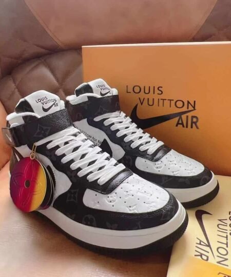 Louis Vuitton And Nike “Air Force 1” By Virgil Abloh White/Brown For Men, Men’s Shoes