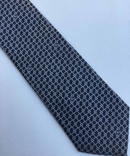 Alternative view of Armani Silk Tie With Geometric Motif Black Armani Men Tie