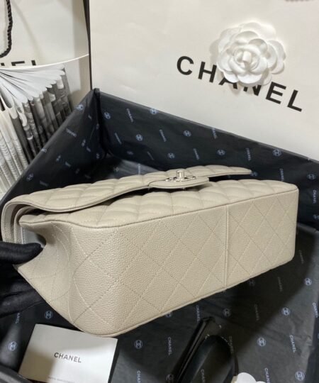 Alternative view of Chanel Large Classic Handbag Silver Hardware Grey For Women, Women's Handbags, Shoulder Bags 11.8in/30cm