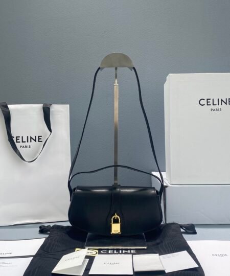 Celine Clutch On Strap Black For Women 7in/18cm