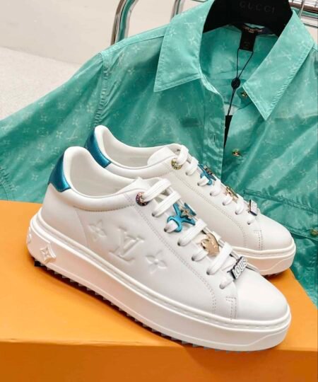 Louis Vuitton Women's Time Out Sneaker Blue For Women LV 1AADNP