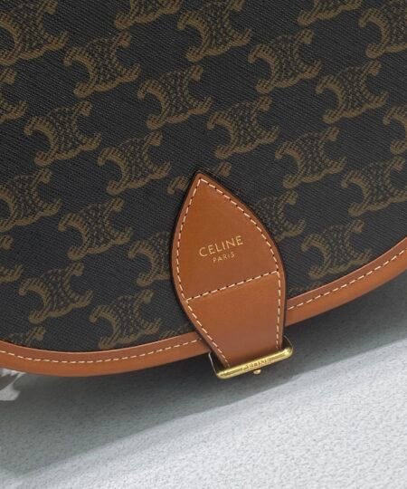 Alternative view of Celine Large Strap Folco Bag In Triomphe Canvas Brown For Women 9in/22cm 196932BZJ.04LU