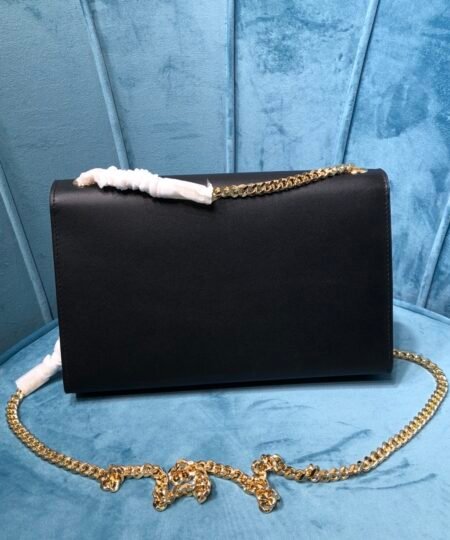 Alternative view of Saint Laurent Kate Medium Chain Bag With Tassel In Grain De Poudre Black For Women 9.4in/24cm YSL 354119BOW0J1000