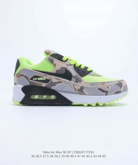Alternative view of Nike Air Max 90 Green Camo Sneaker For Men, Men's Shoes