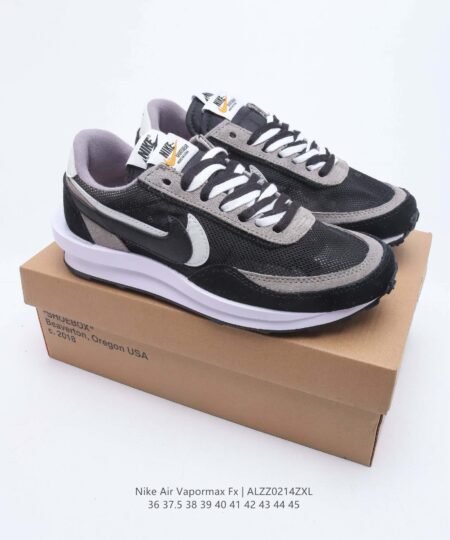 Sacai x Nike LDWaffle Black Sneaker For Men, Men's Shoes