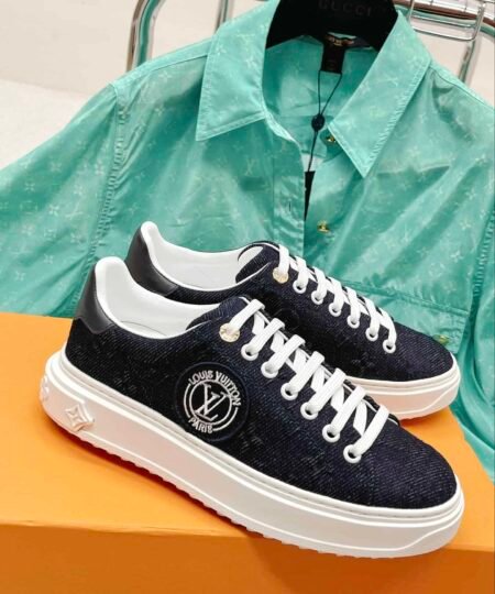 Louis Vuitton Women's Time Out Sneaker Blue For Women LV 1AADMG