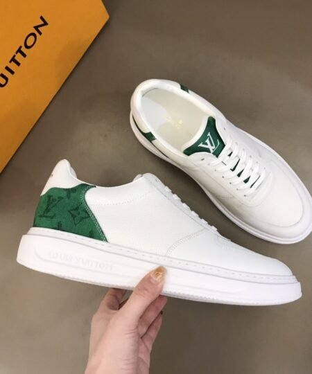 Alternative view of Louis Vuitton Rivoli Sneaker Monogram Metallic Canvas White/Green For Men LV
