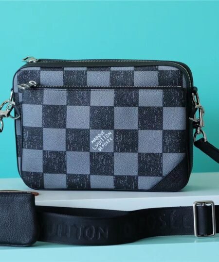 Louis Vuitton Trio Messenger Damier Graphite For Men, Men's Bags, Shoulder And Crossbody Bags 9.5in/25cm LV N80401
