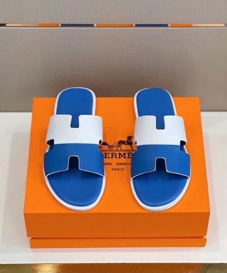 Hermes Izmir Sandal White/Blue For Men