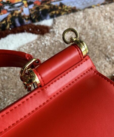 Alternative view of Dolce Gabbana Medium DG Handbag In Dauphine Red For Women 10.2in/26cm DG