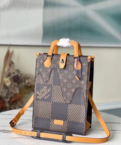 Louis Vuitton Nigo Mini Tote Bag Damier Ebene And Monogram Canvas For Women, Women's Bags, Shoulder And Crossbody Bags 13.8in/35cm LV N40355