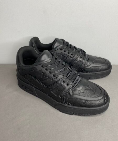 Louis Vuitton Trainer Sneaker Mix Of Materials Black Virgil Abloh For Men LV