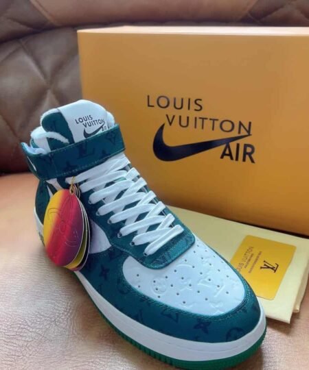 Alternative view of Louis Vuitton And Nike “Air Force 1” By Virgil Abloh White/Green For Men, Men’s Shoes