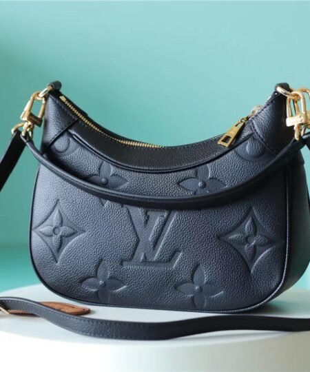 Louis Vuitton Bagatelle Monogram Empreinte Black For Women, Women's Handbags, Shoulder And Crossbody Bags 22cm/8.7in LV M46002