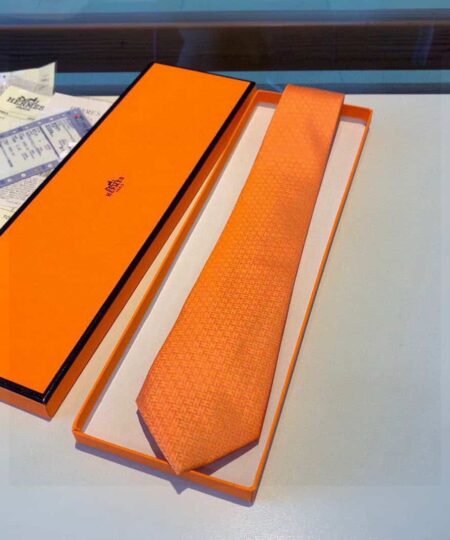 Hermes Faconnee H 24 Tie Potiron Hermes Men Tie H030190T 14