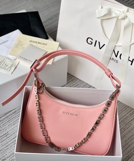 Givenchy Small Moon Cut Out Bag Pink For Women, Women's Handbags, Shoulder Bags 9.8in/25cm GVC