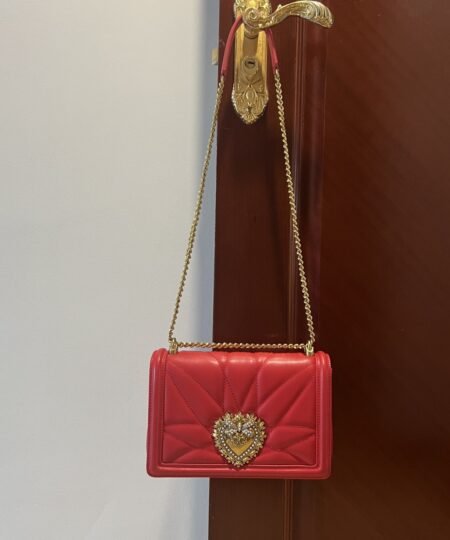 Alternative view of Dolce Gabbana Large Devotion Bag In Quilted Nappa Red For Women 10in/26cm DG BB6651AV96787124