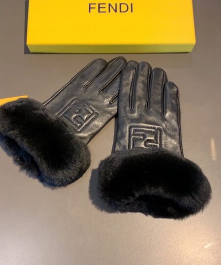 Alternative view of Fendi Gloves In Black