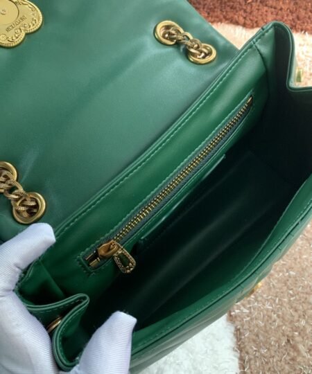 Alternative view of Dolce Gabbana Medium Devotion Shoulder Bag In Quilted Nappa Green For Women 10.2in/26cm DG