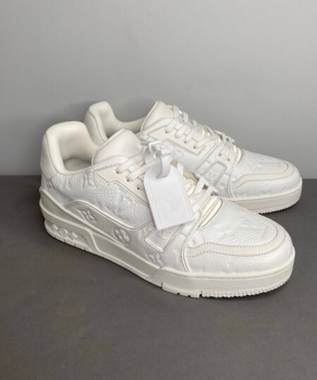 Louis Vuitton Trainer Sneaker Mix Of Materials White Virgil Abloh For Men LV