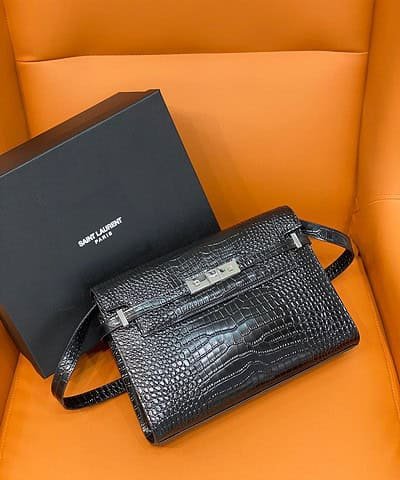Saint Laurent Manhattan Small Shoulder Bag Black For Women 11.4in/29cm YSL 579271DND0J1000
