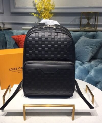 Louis Vuitton Campus Backpack Damier Infini Onyx Silver For Men, Men's Bags 39cm LV N40306