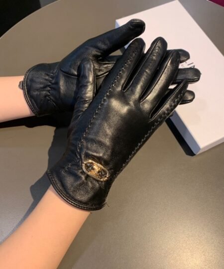 Alternative view of Celine Triomphe Gloves In Black