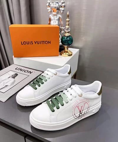 Louis Vuitton Women's Time Out Sneaker Khaki Green For Women LV 1AA1C3