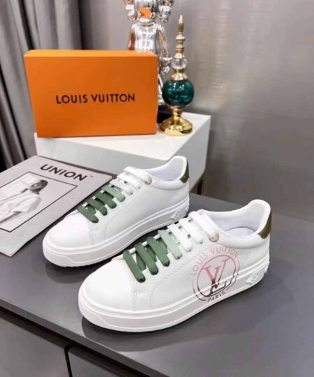 Louis Vuitton Women's Time Out Sneaker Khaki Green For Women LV 1AA1C3