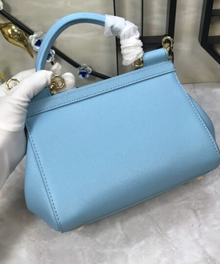 Alternative view of Dolce Gabbana Medium Sicily Handbag In Dauphine Blue For Women 10.2in/26cm DG BB4347A10018H422