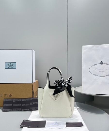 Prada Mini Tote White For Women, Women's Bags 7.5in/19cm