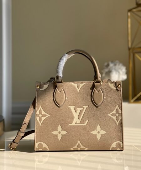 Alternative view of Louis Vuitton OnTheGo PM Tote Bag Monogram Empreinte Beige/Cream M45779