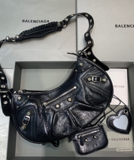Balenciaga Le Cagole XS Shoulder Bag In Black, For Women, Women's Bags 13in/33cm