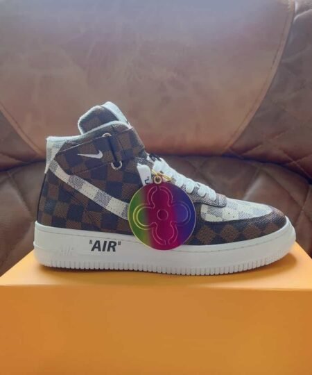 Alternative view of Louis Vuitton And Nike “Air Force 1” By Virgil Abloh Caro White/Brown For Men, Men’s Shoes
