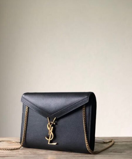 Alternative view of Saint Laurent Cassandra Flap-Front Crossbody Bag Black For Women 8.7in/22cm YSL