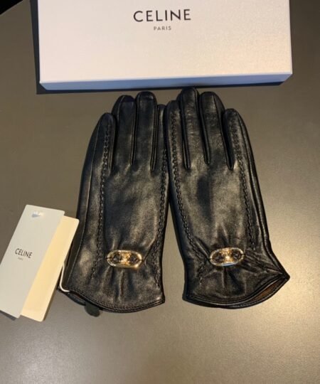 Celine Triomphe Gloves In Black