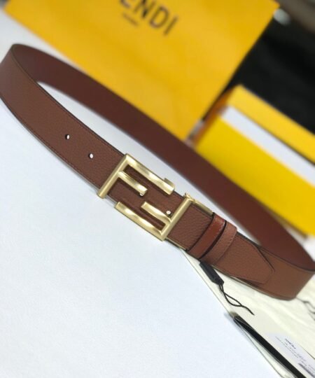 Fendi Belt Brown FF Women Belt 7C034470