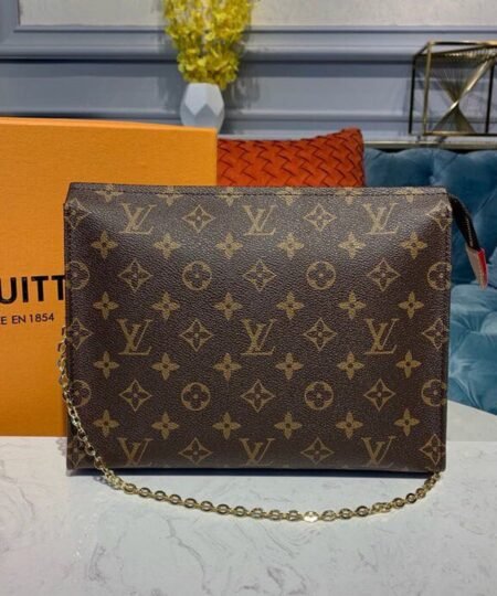 Louis Vuitton Toiletry Pouch On Chain Monogram Canvas For Women 9.8in/25cm LV M81412