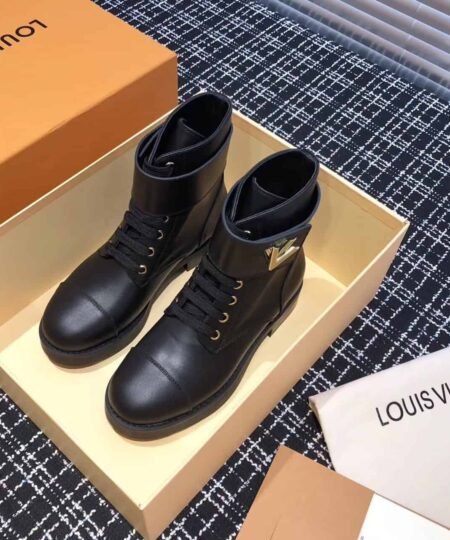 Alternative view of Louis Vuitton Wonderland Flat Ranger Calfskin Leather Fall/Winter Collection Black