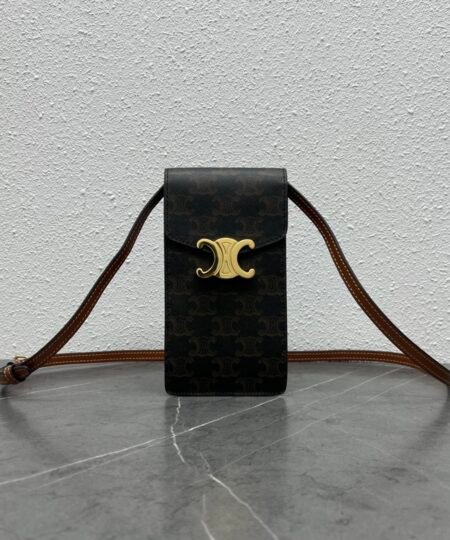 Celine Vertical Mobile Pouch Triomphe Tan For Women 6in/19cm 10j092dqb.04LU