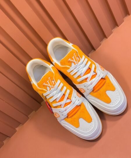 Alternative view of Louis Vuitton Trainer Sneaker White/Orange For Men LV