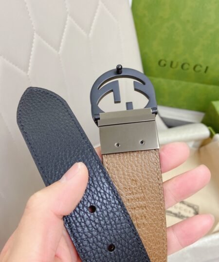 Alternative view of Gucci GG Marmont Reversible Belt Black, Women Belt
