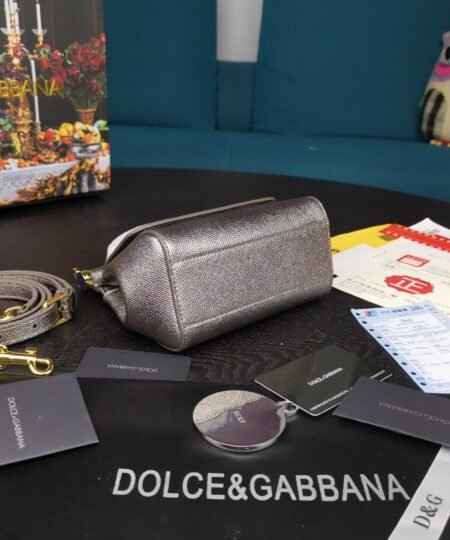 Alternative view of Dolce Gabbana Small Sicily Bag In Dauphine Silver For Women 7.5in/19cm DG